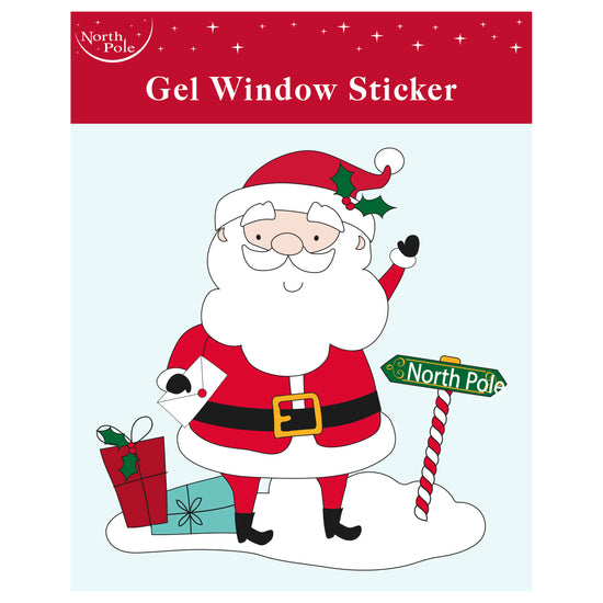 Christmas Gel Window Sticker 7" 12pk