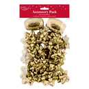 Metallic Bows & 2 Cops Gold 12pk