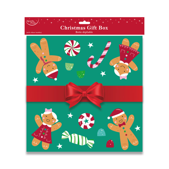 Flat Pack Gift Box Gingerbread