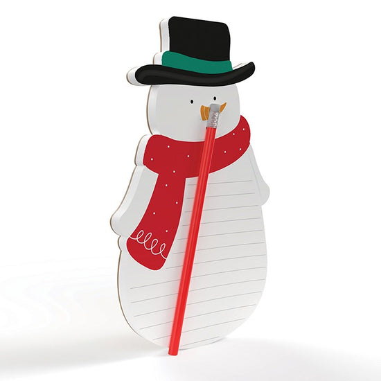 Jolipad Notepad & Pen Santa/Snowman 12pk