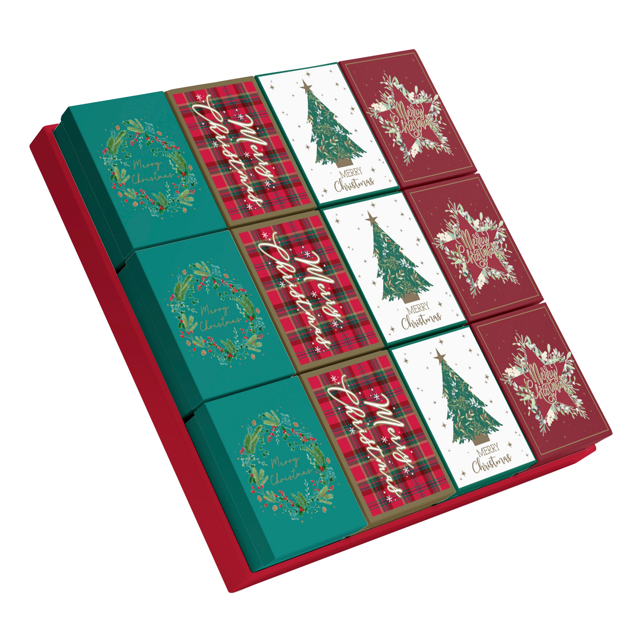 Christmas Tray Boxes Classic 12pk