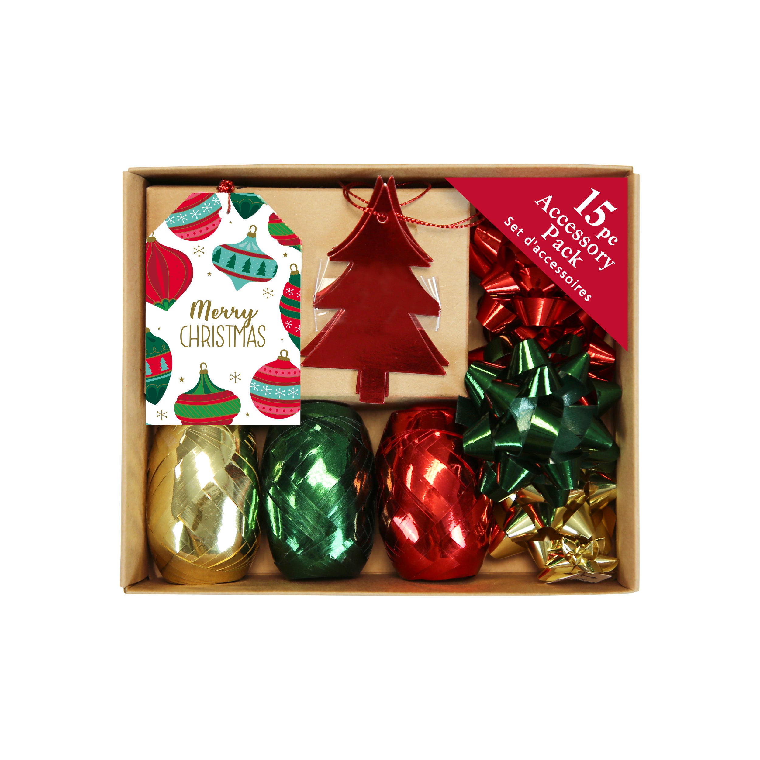Tag & Ribbon Accessory Pack Traditional 15pcs
