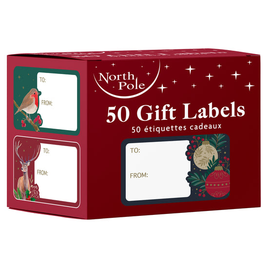 Sticker Gift Tags Traditional 50pk
