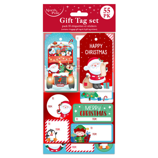 Tag & Sticker Set Cute 55pk