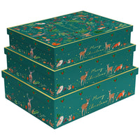 Woodland Oblong Gift Box 3pcs