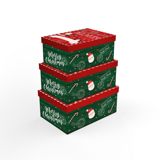 Xmas Delivery Personalised Oblong Gift Box 3pcs