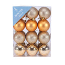 Shatterproof Baubles Gold 6cm 24 Pack