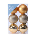 Shatterproof Baubles Gold 8cm 6 Pack