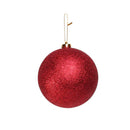 Glitter Shatterproof Bauble Burgundy 15cm