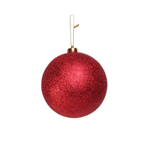 Glitter Shatterproof Bauble Burgundy 15cm