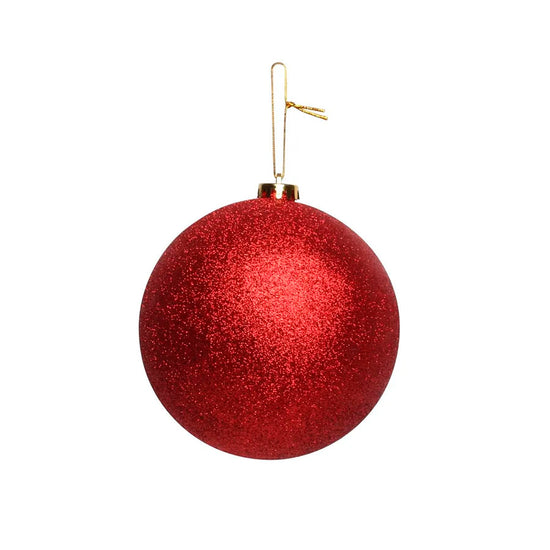 Glitter Shatterproof Bauble Red 15cm