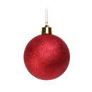 Glitter Shatterproof Bauble Burgundy 20cm
