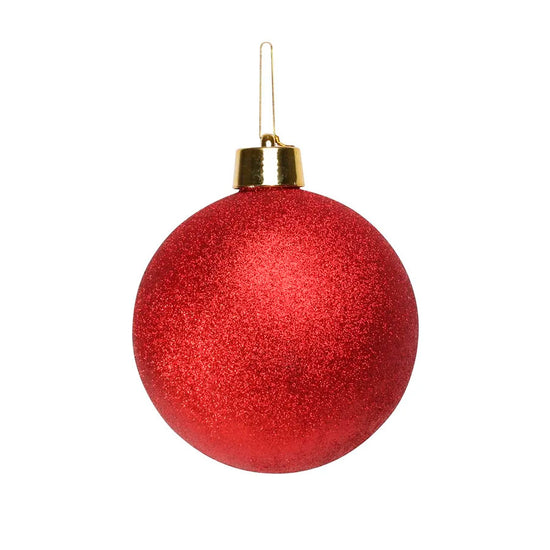 Glitter Shatterproof Bauble Red 20cm