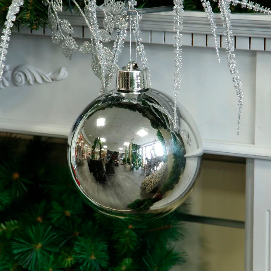 Shiny Shatterproof Bauble Silver 20cm