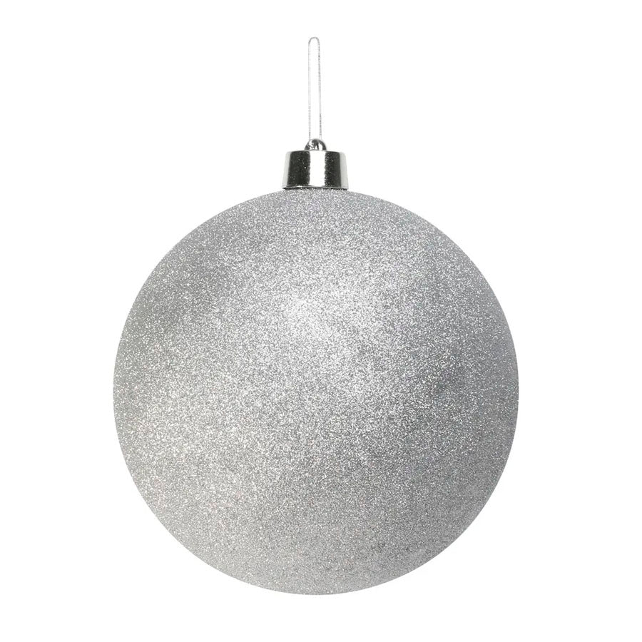 Glitter Shatterproof Bauble Silver 30cm