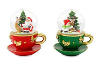 Teacup Santa Snowglobe 7cm 12pk