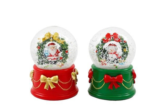 Christmas Wreath Snowglobe 7cm 12pk