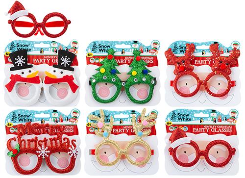 Christmas Novelty Glasses 12pk