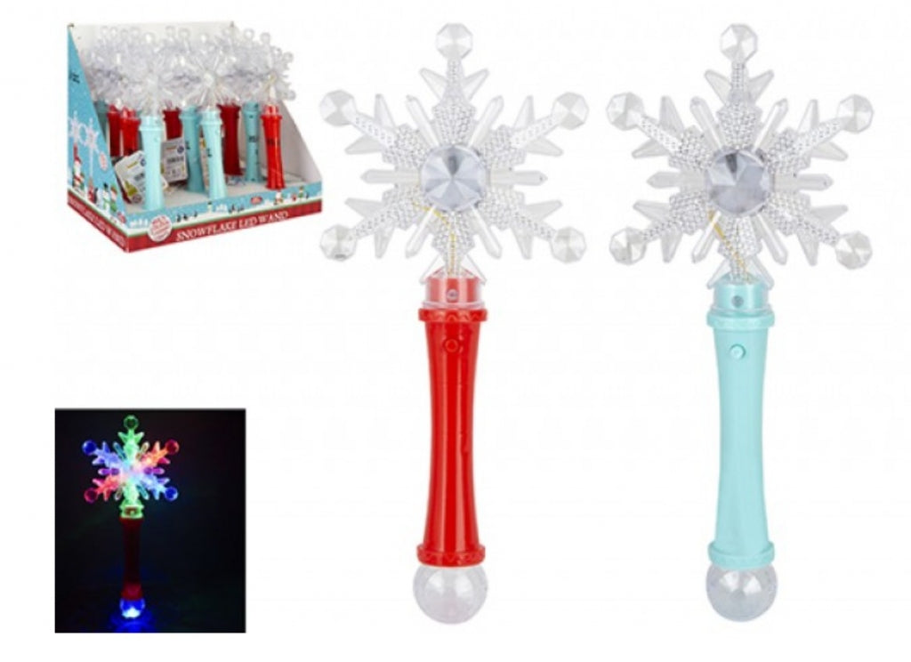 Snowflake LED Wand 12pk