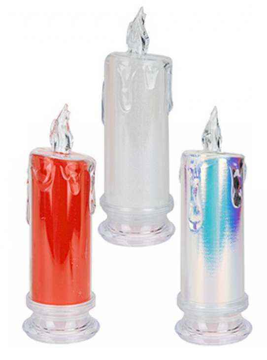 LED Pillar Candle 18cm 12pk