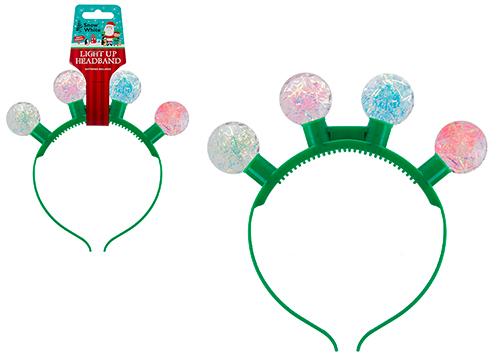 Light Up Glitter Ball Headband