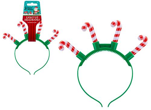 Light Up Candy Cane Headband