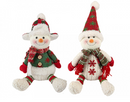 Sitting Snowman  (Design May Vary)