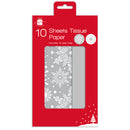 Tissue Paper Snowflake/Silver 10 Sheet