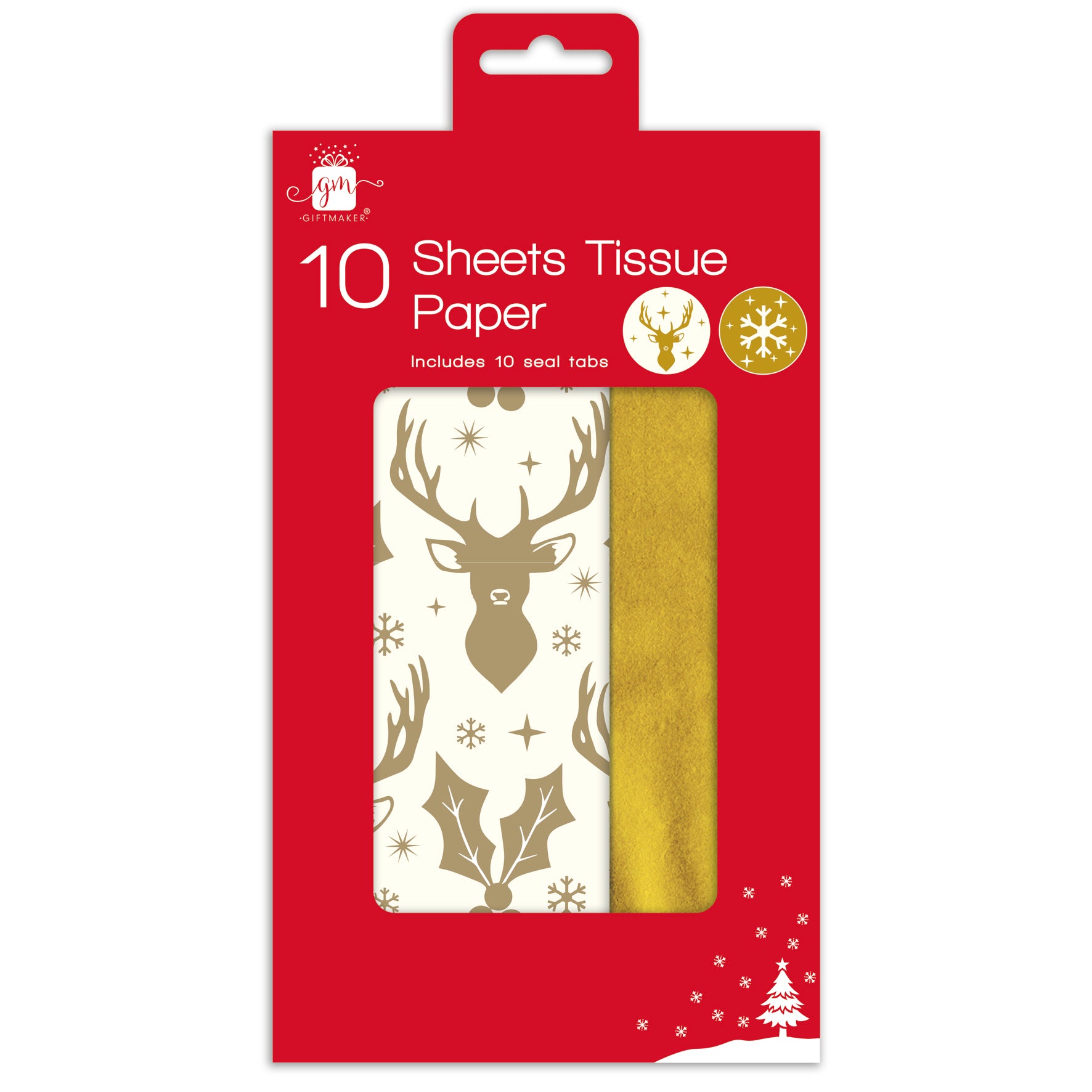 Tissue Paper Gold Design 10 Sheet
