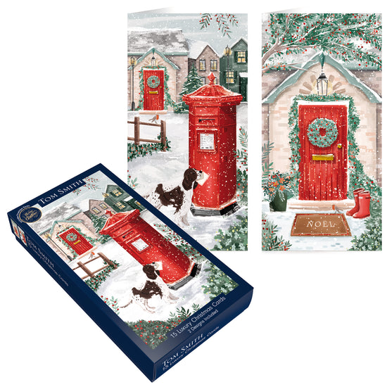 Tom Smith Luxury Slim Cards Postbox/Door 15pk