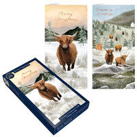 Tom Smith Luxury Slim Cards Highland Cow 15pk