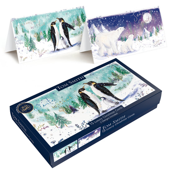 Tom Smith Luxury Slim Cards Arctic Scene 15pk