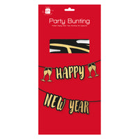 Happy New Year Champange Glasses Bunting 3M
