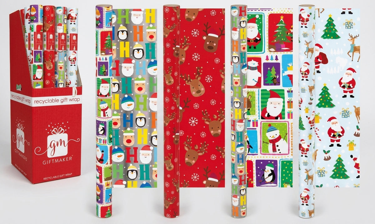 Christmas Rollwrap Cute 7M 40pk
