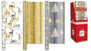 Christmas Rollwrap Metallic Foil 1.5M 50pk
