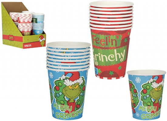 Grinch Paper Cups 9oz 18x8pk