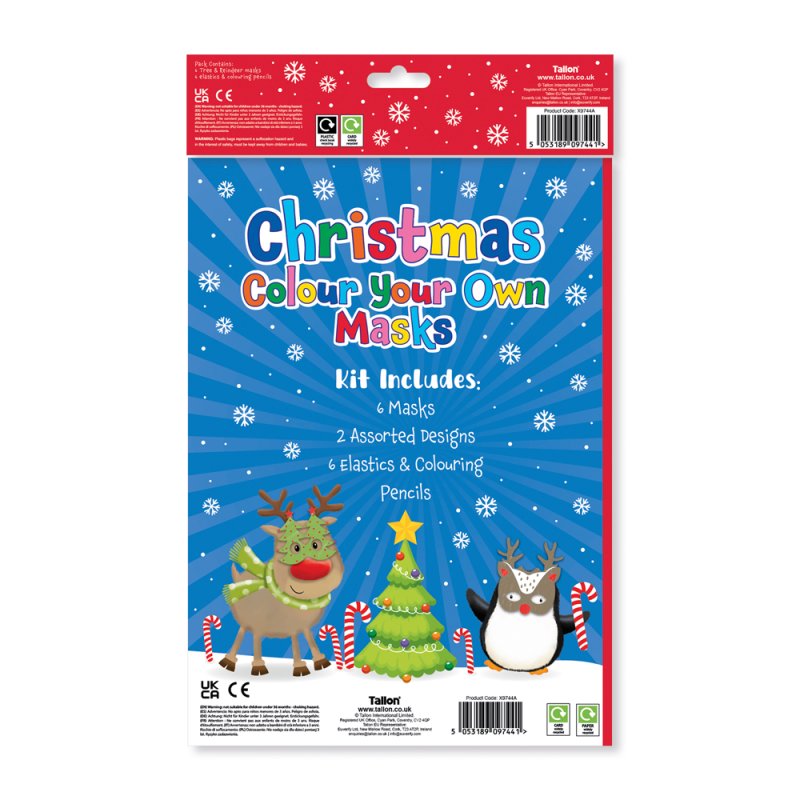 Christmas Colour Your Own Masks