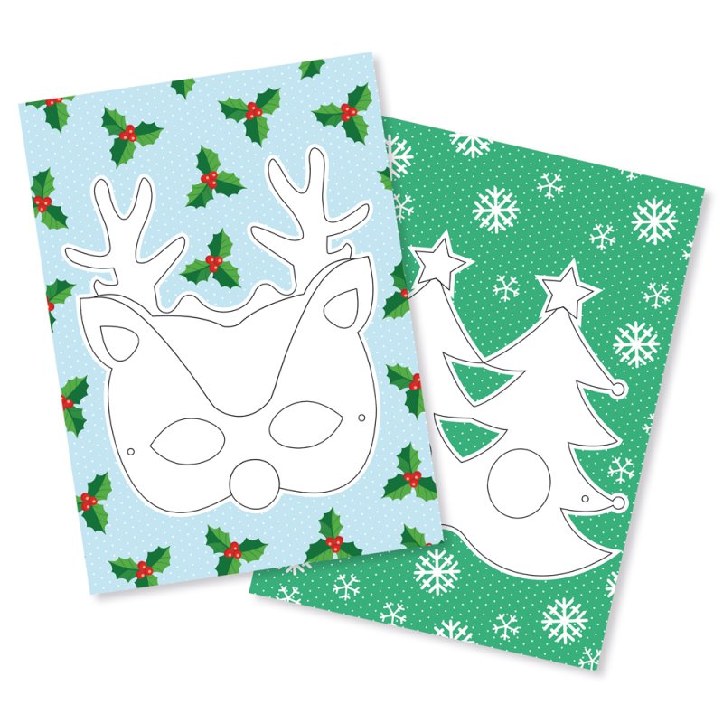 Christmas Colour Your Own Masks