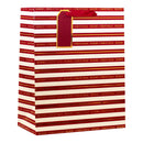 Christmas Stripe Gift Bag Medium 6pk