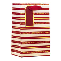 Christmas Stripe Gift Bag Small 6pk