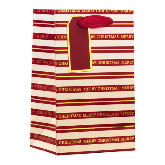 Christmas Stripe Gift Bag Small 6pk