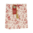 Santa Toile Gift Bag Medium 6pk