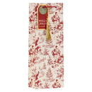 Santa Toile Gift Bag Bottle 6pk