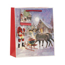 Forest Santa Gift Bag Medium 6pk
