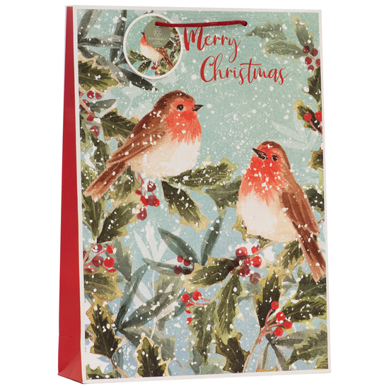 Snowy Robins Gift Bag Extra Large 6pk