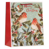 Snowy Robins Gift Bag Large 6pk