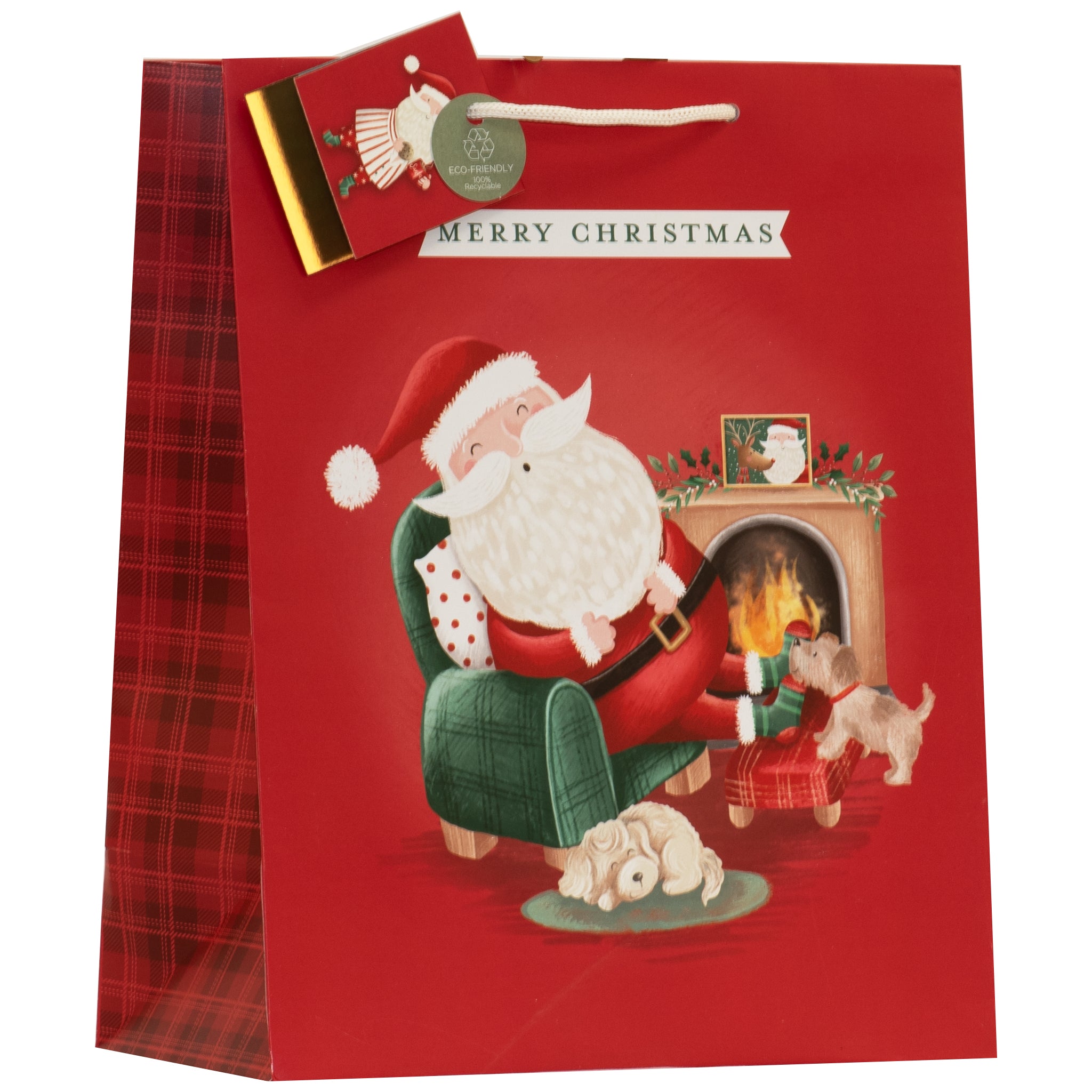 Sleepy Santa Gift Bag Large 6pk