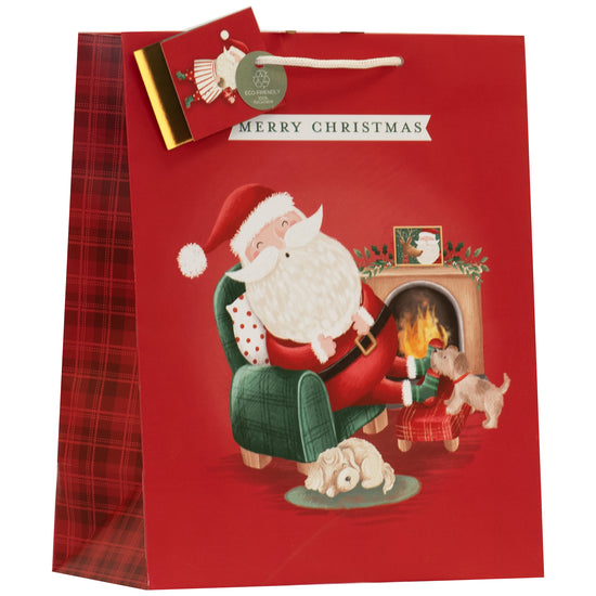 Sleepy Santa Gift Bag Large 6pk