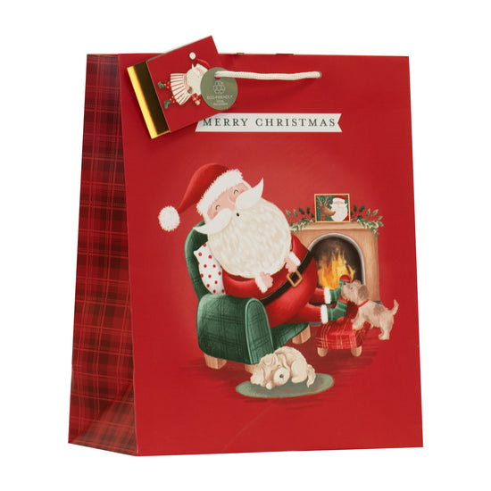 Sleepy Santa Gift Bag Medium 6pk