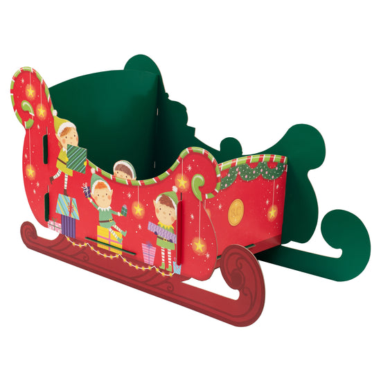 Elves Sleigh Gift Box With Stickers Jumbo